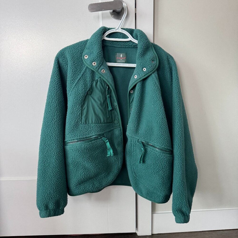 Free People Hit the Slopes Jacket XS  Bright Forest